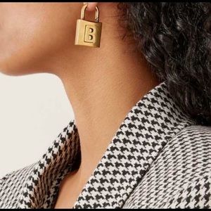 Balenciaga gold lock Earing